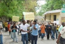 Manifestation de protestation après la décapitation d’un haïtien