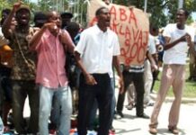 Mouvement de protestation des étudiants de l’UEH contre le rectorat