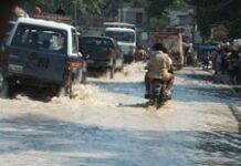 Une forte averse provoque des dégâts à Carrefour