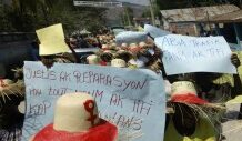 Les femmes marchent à Lascahobas pour le respect de leurs droits à la frontière