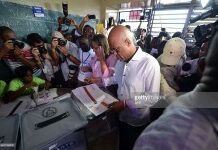 Martelly a voté au Lycée de Pétion- Ville