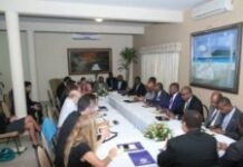 Rencontre entre Evans Paul et une délégation des Nations Unies