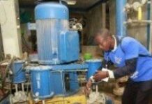 Visite du Chef de l’Etat à la centrale hydro-électrique de Café Lompré, Trouin