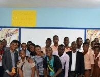 Inauguration de la bibliothèque communautaire Anténor Firmin à Lascahobas